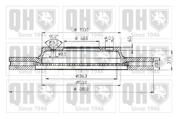 QUINTON HAZELL Тормозной диск BDC3695